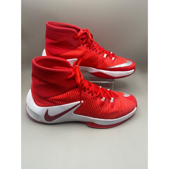 Nike Zoom Clear Out Mens Red White Basketball Sneaker Shoes Size 9.5 - Picture 2 of 12